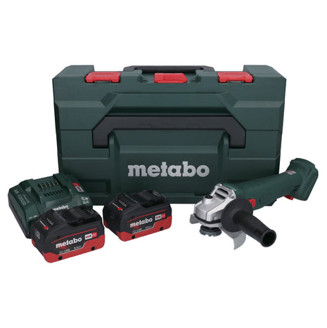 Metabo W 18 L 9-125 Akku Winkelschleifer 18 V 125 mm + 2x Akku 5,5 Ah + Ladegerät + metaBOX - Toolbrothers