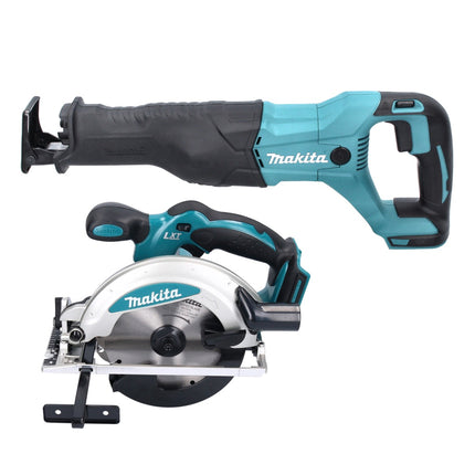 Makita DLX 6046 Kit combiné batterie 18 V DGA 452 + DHP 458 + DJR 186 + DML 802 + DSS 610 + DTD 152 + 3x batterie 3,0 Ah + chargeur + sacoche