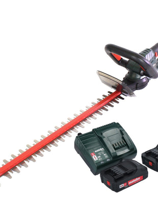 Metabo HS 18 LTX 55 Akku Heckenschere 18 V 53 cm + 2x Akku 2,0 Ah + Ladegerät ( 601718500 ) - Toolbrothers