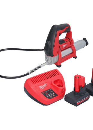 Milwaukee Milwaukee M12 GG-502 Batterie pompe à graisse 12 V 562 bar + 2x batterie 5,0 Ah + chargeur de batterie