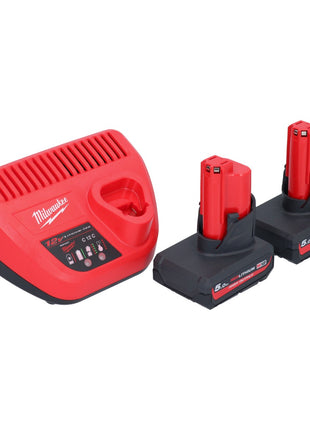 Milwaukee Milwaukee M12 GG-502 Batterie pompe à graisse 12 V 562 bar + 2x batterie 5,0 Ah + chargeur de batterie