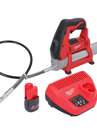 Milwaukee Milwaukee M12 GG-251 pompe à graisse 12 V 562 bar + 1x batterie 2,5 Ah + chargeur