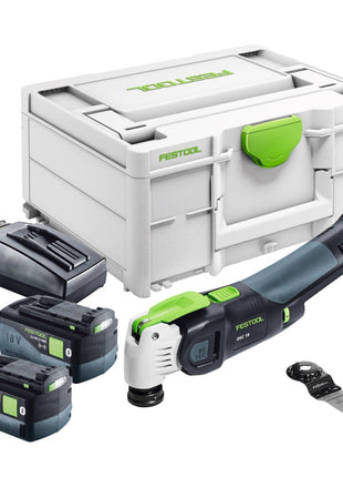 Festool VECTURO OSC 18 E-Basic Akku Oszillierer 18 V Starlock Max Brushless + 2x Akku 5,0 Ah + Ladegerät + Systainer - Toolbrothers