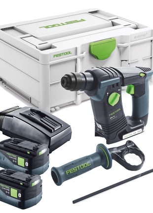 Festool BHC 18-Basic Akku Bohrhammer 18 V 1,8 J SDS Plus Brushless + 2x Akku 5,0 Ah + Ladegerät + Systainer - Toolbrothers