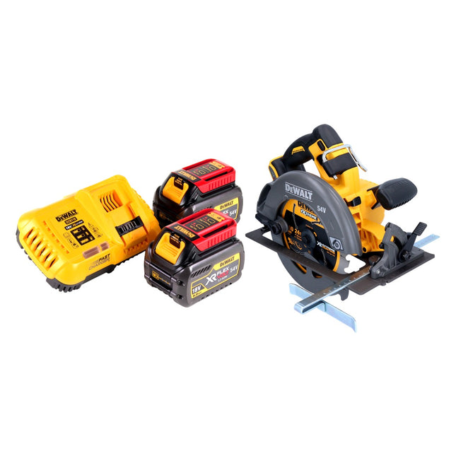 DeWalt DCS 575 T2 Scie circulaire manuelle sans fil 54 V FlexVolt 190 mm Brushless + 2x batterie 6,0 Ah + chargeur