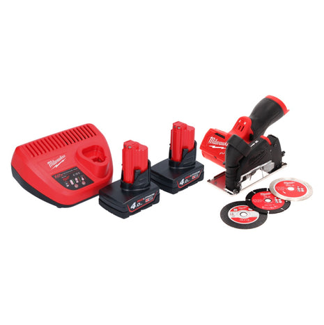 Milwaukee M12 FCOT-402 Multimaterialschneider 12 V 76 mm Brushless + 2x Akku 4,0 Ah + Ladegerät - Toolbrothers