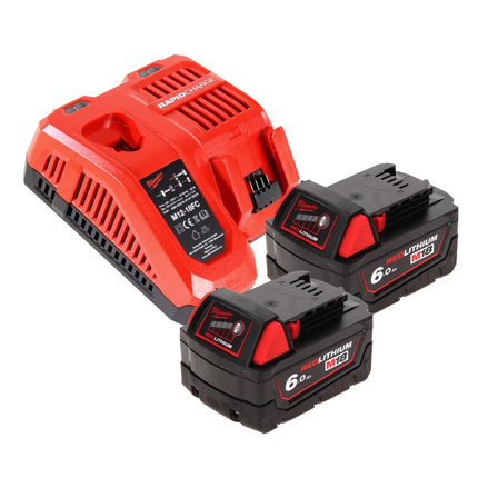 Milwaukee M18 BOS125-602 FC Ponceuse excentrique sans fil 125 mm 18 V + 2x Batteries 6,0 Ah + Chargeur