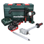 Metabo BS 18 LTX BL QI perceuse-visseuse sans fil 18 V 130 Nm sans balais (602359770) + 2x batterie 5,5 Ah + chargeur + embout dynamométrique PowerX3 + métaBOX