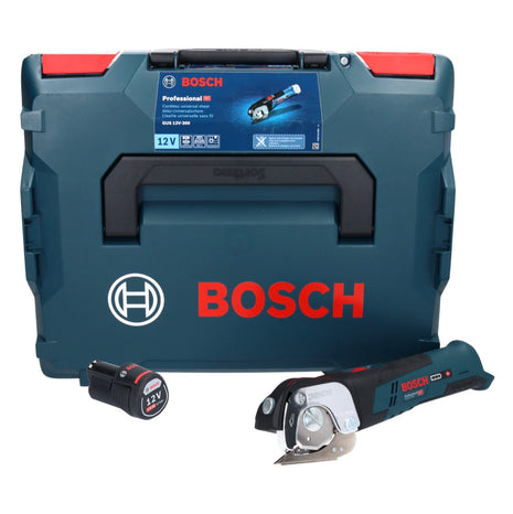 Bosch GUS 12V-300 Tijeras universales a batería profesional 12 V + 1x batería 2,0 Ah + L-Boxx - sin cargador