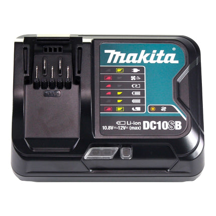Makita Power Source Kit 4x BL 1041 B batterie 12 V max. 4,0 Ah CXT ( 4x 197406-2 ) + chargeur DC 10 SB ( 197363-4 ) + Makpac
