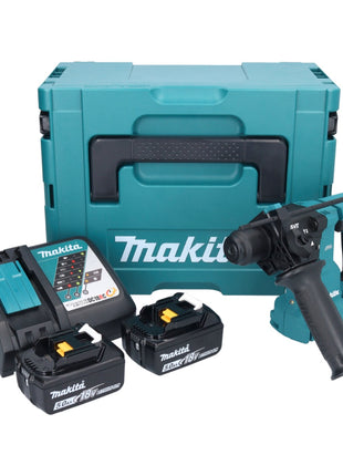 Makita DHR 183 RTJ Akku Bohrhammer 18 V 1,7 J SDS plus Brushless + 2x Akku 5,0 Ah + Ladegerät + Makpac - Toolbrothers