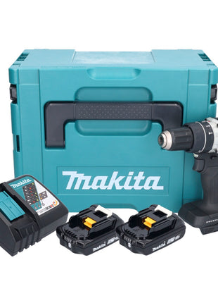 Makita DHP 484 RAJB taladro percutor inalámbrico 18 V 54 Nm sin escobillas negro + 2x baterías 2,0 Ah + cargador + Makpac