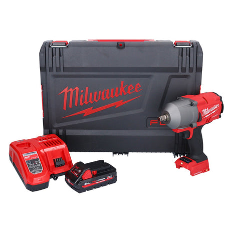 Clé à chocs sans fil Milwaukee M18 ONEFHIWF12-301X 18 V 1356 Nm 1/2" brushless + 1x batterie 3,0 Ah + chargeur + boîtier HD