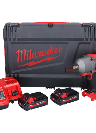 Clé à chocs sans fil Milwaukee M18 ONEFHIWF12-302X 18 V 1356 Nm 1/2" brushless + 2x batterie 3,0 Ah + chargeur + boîtier HD