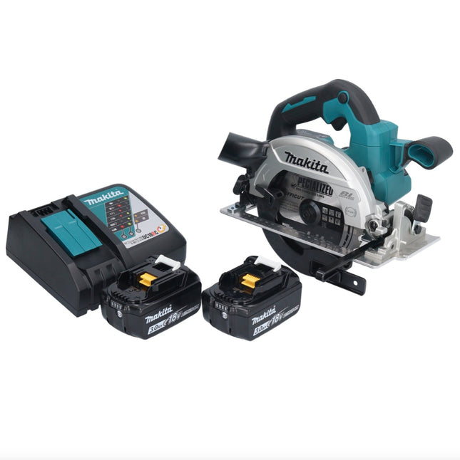 Makita DHS 661 RF Akku Handkreissäge 18 V 165 mm Brushless + 2x Akku 3,0 Ah + Ladegerät - Toolbrothers