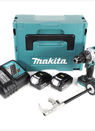 Makita DHP 481 RTJ 18 V Akku Schlagbohrschrauber Brushless 115 Nm im Makpac mit 2x BL1850 B 5,0 Ah Akku und Ladegerät - Toolbrothers