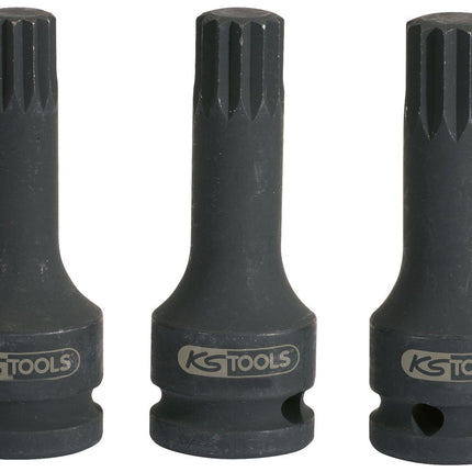 KS TOOLS 1/2" Kraft-Bit-Stecknuss XZN,lang,M16 ( 515.1174 ) - Toolbrothers
