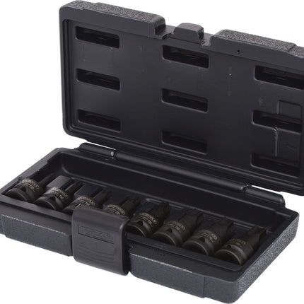 KS TOOLS 1/2" Kraft-Bit-Stecknuss-Satz Torx, 8-tlg, T30-T80, kurz ( 515.1107 ) - Toolbrothers