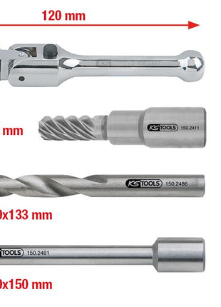 KS TOOLS 1/4" MASTER ABS-Sensoren-Reibahlen-Satz, 8-tlg ( 150.2410 ) - Toolbrothers