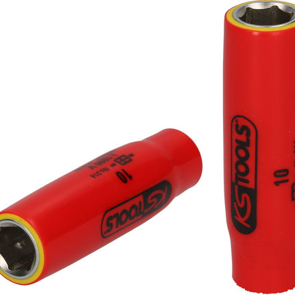 KS TOOLS Douille 1/4' avec revêtement isolant, 10 mm, longue ( 117.2347 )