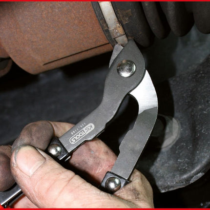 KS TOOLS Schlauchbandschneider, abgewinkelt, 220mm ( 115.1186 ) - Toolbrothers