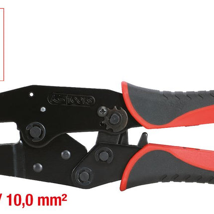KS TOOLS Crimpzange für nicht isolierte Kabelschuhe, 220mm ( 115.1430 ) - Toolbrothers