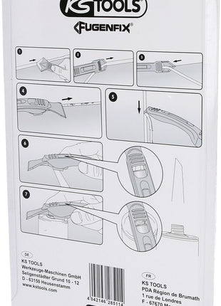 KS TOOLS FUGENFIX Silikonschaber- und Abziehersatz, 7-tlg ( 116.1050 ) - Toolbrothers