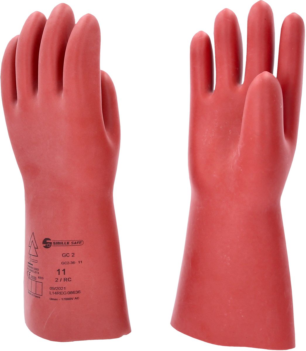KS TOOLS Gant de protection pour électricien à protection mécanique, taille 11, classe 2, rouge ( 117.0076 )