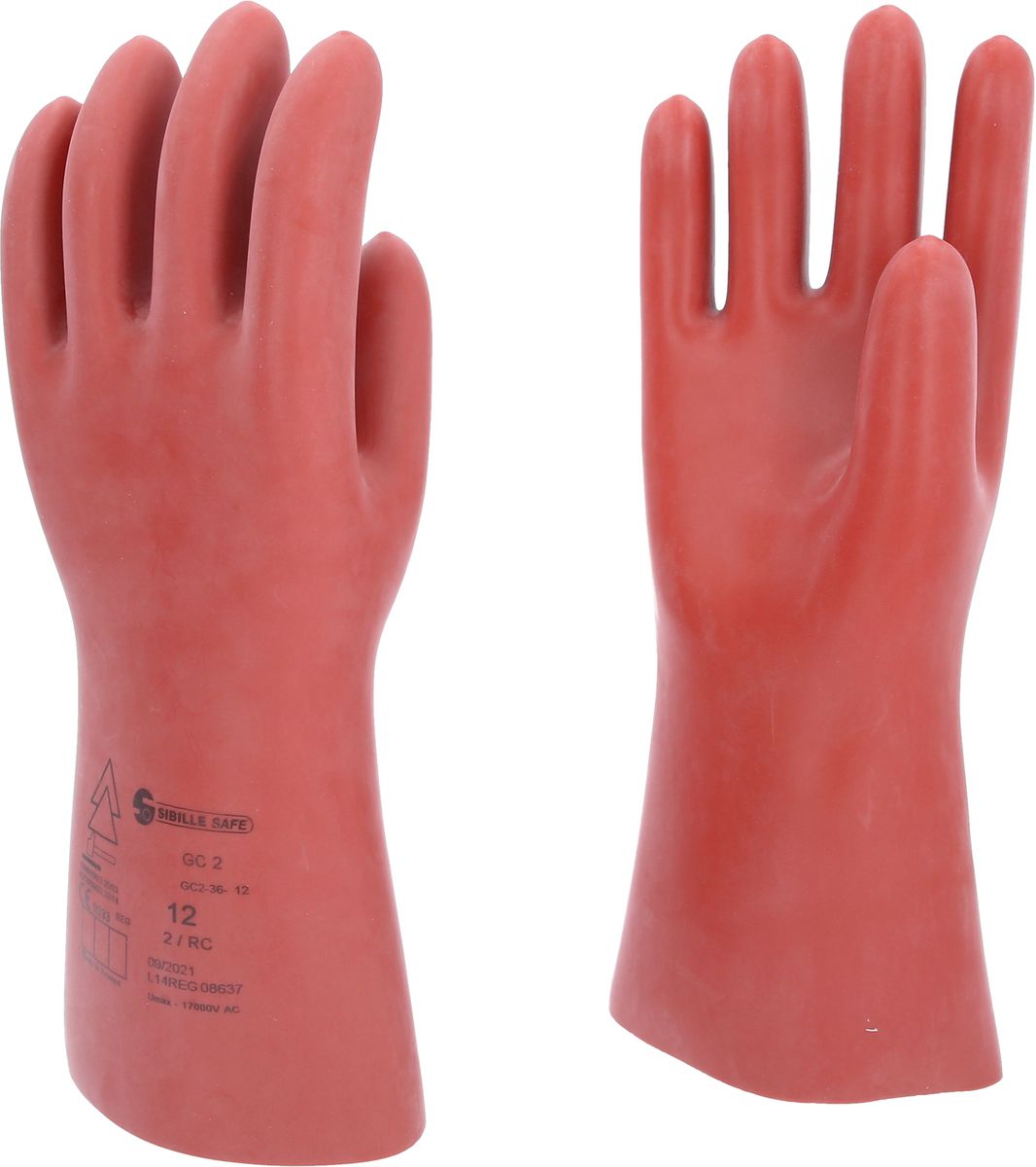 KS TOOLS Gant de protection pour électricien à protection mécanique, taille 12, classe 2, rouge ( 117.0077 )