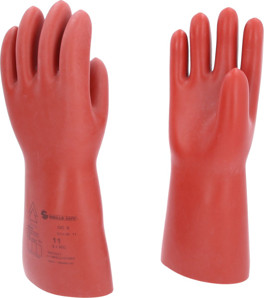 KS TOOLS Gant de protection pour électricien à protection mécanique, taille 11, classe 3, rouge ( 117.0079 )