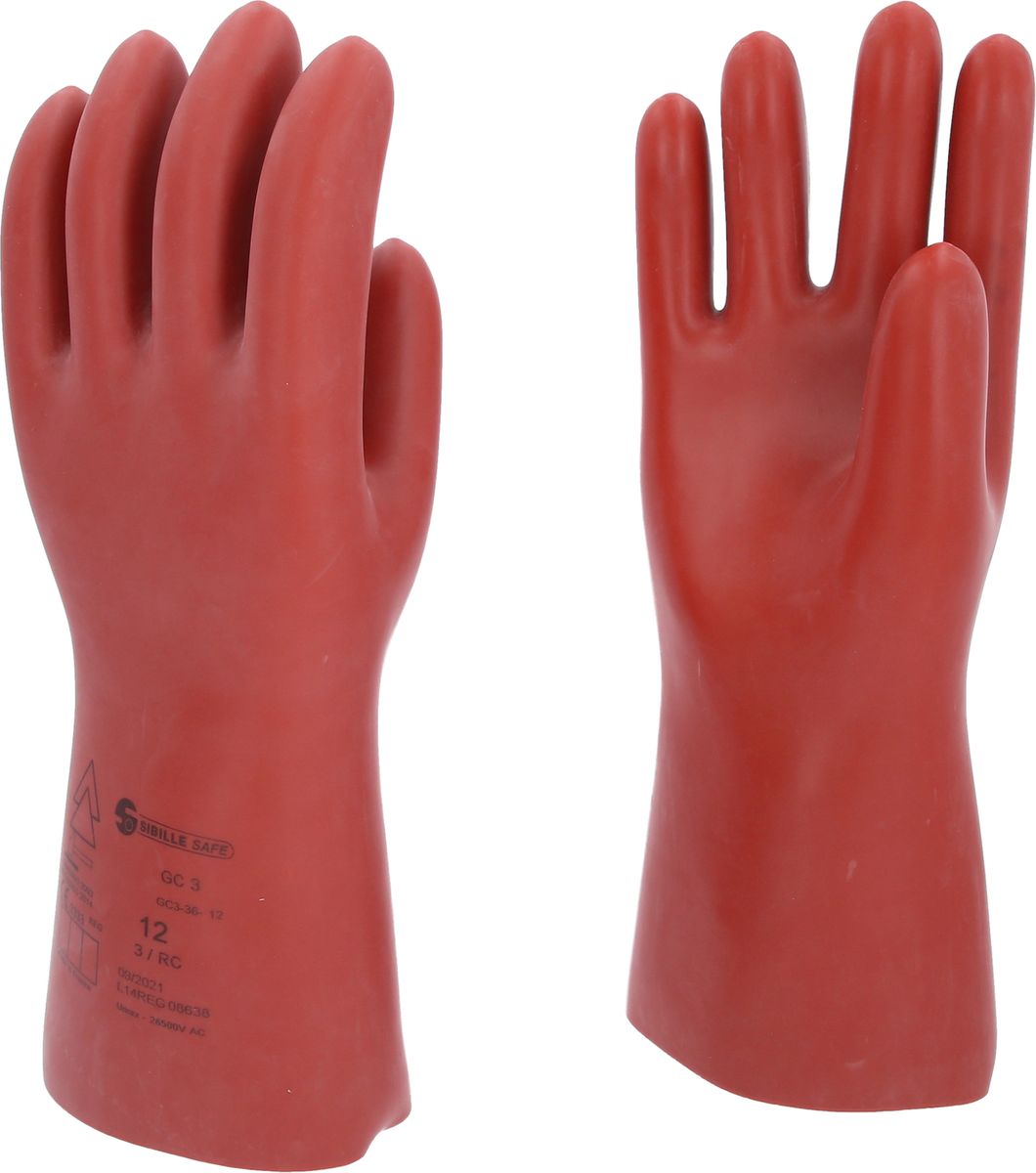 KS TOOLS Gant de protection pour électricien à protection mécanique, taille 12, classe 3, rouge ( 117.0080 )