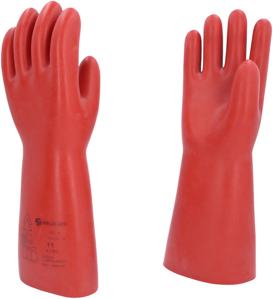 KS TOOLS Gant de protection pour électricien à protection mécanique, taille 11, classe 4, rouge ( 117.0082 )