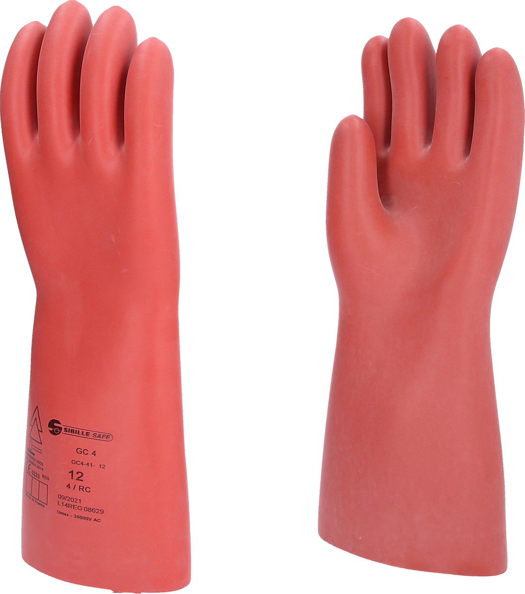 KS TOOLS Gant de protection pour électricien à protection mécanique, taille 12, classe 4, rouge ( 117.0083 )