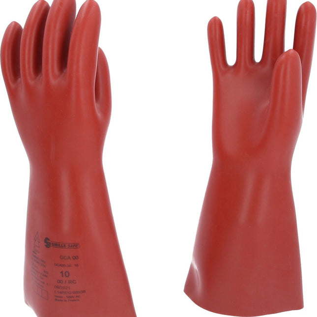 KS TOOLS Gant de protection pour électricien à protection mécanique et thermique, taille 10, classe 00, rouge ( 117.0084 )