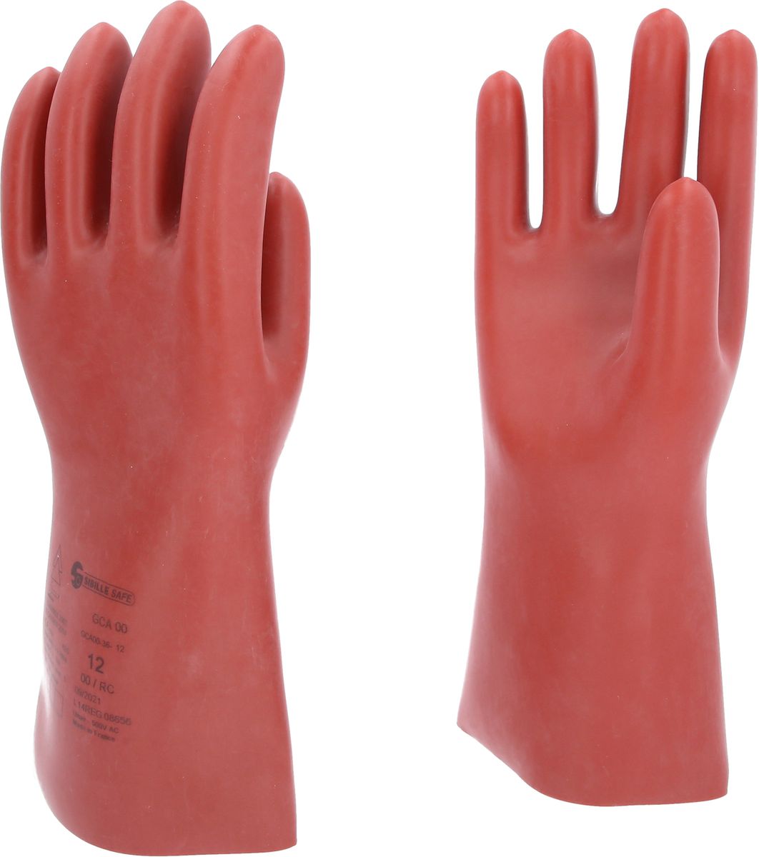KS TOOLS Gant de protection pour électricien à protection mécanique et thermique, taille 12, classe 00, rouge ( 117.0086 )
