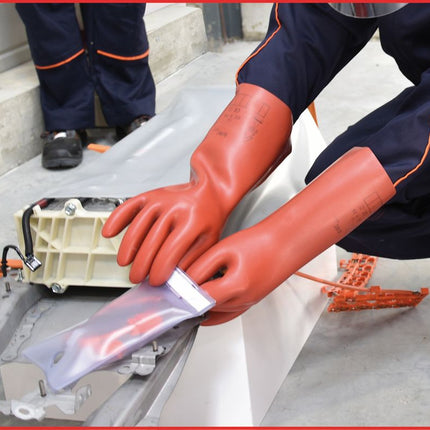 KS TOOLS Gant de protection pour électricien à protection mécanique et thermique, taille 11, classe 0, rouge ( 117.0088 )