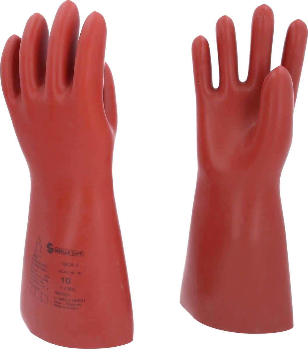 KS TOOLS Gant de protection pour électricien à protection mécanique et thermique, taille 10, classe 1, rouge ( 117.0090 )