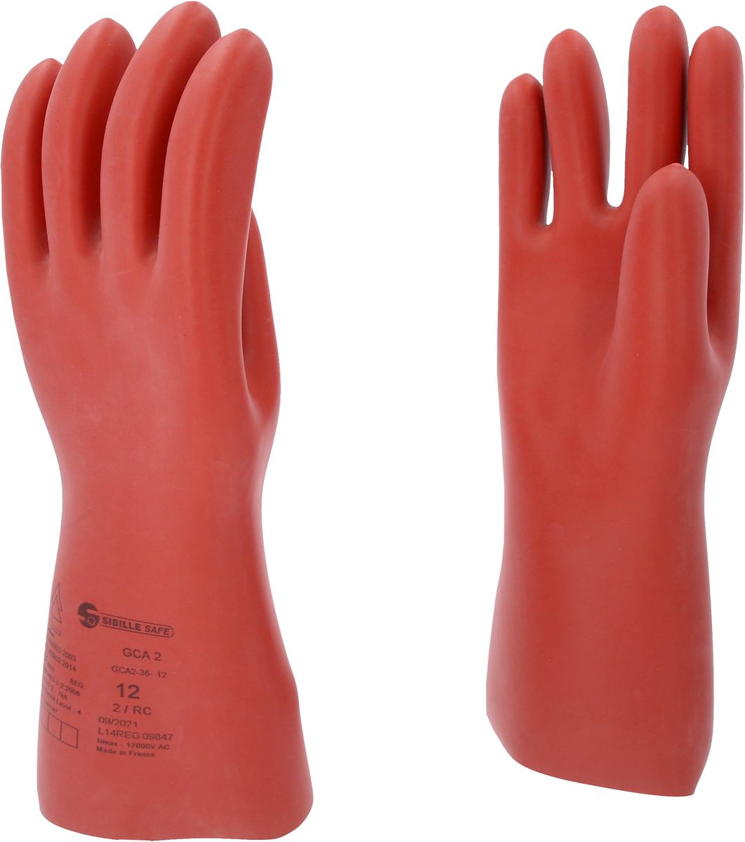 KS TOOLS Gant de protection pour électricien à protection mécanique et thermique, taille 12, classe 2, rouge ( 117.0095 )