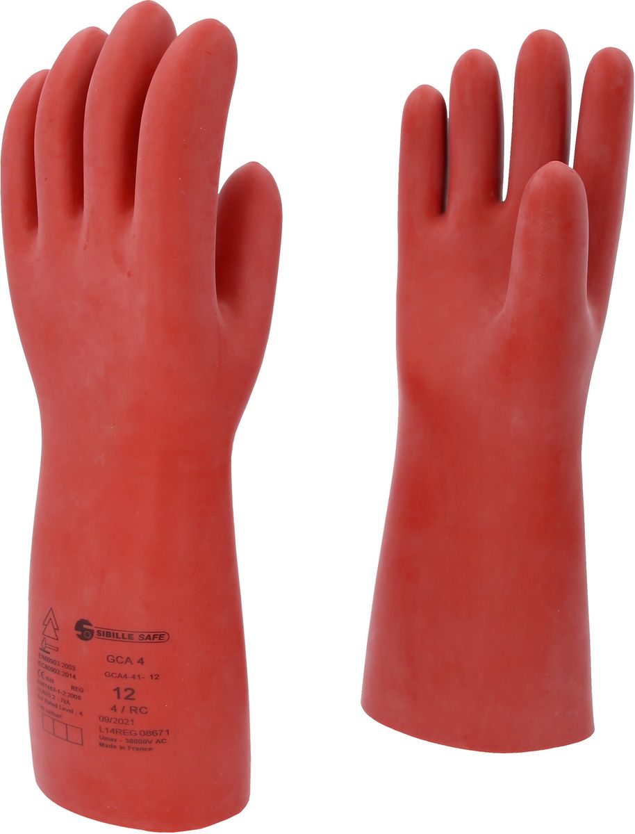 KS TOOLS Gant de protection pour électricien à protection mécanique et thermique, taille 12, classe 4, rouge ( 117.0101 )