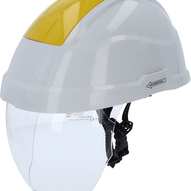 KS TOOLS Casque de sécurité de travail avec visière, jaune ( 117.0136 )