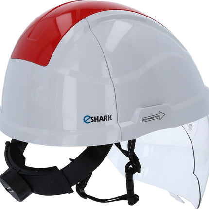 KS TOOLS Casque de sécurité de travail avec visière, rouge ( 117.0137 )