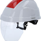 KS TOOLS Casque de sécurité de travail avec visière, rouge ( 117.0137 )