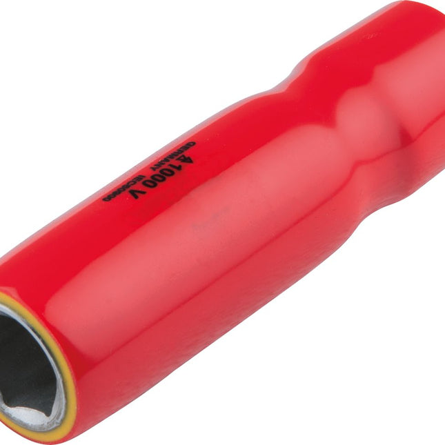 KS TOOLS 3/8" Stecknuss mit Schutzisolierung, lang, 13 mm ( 117.1093 ) - Toolbrothers