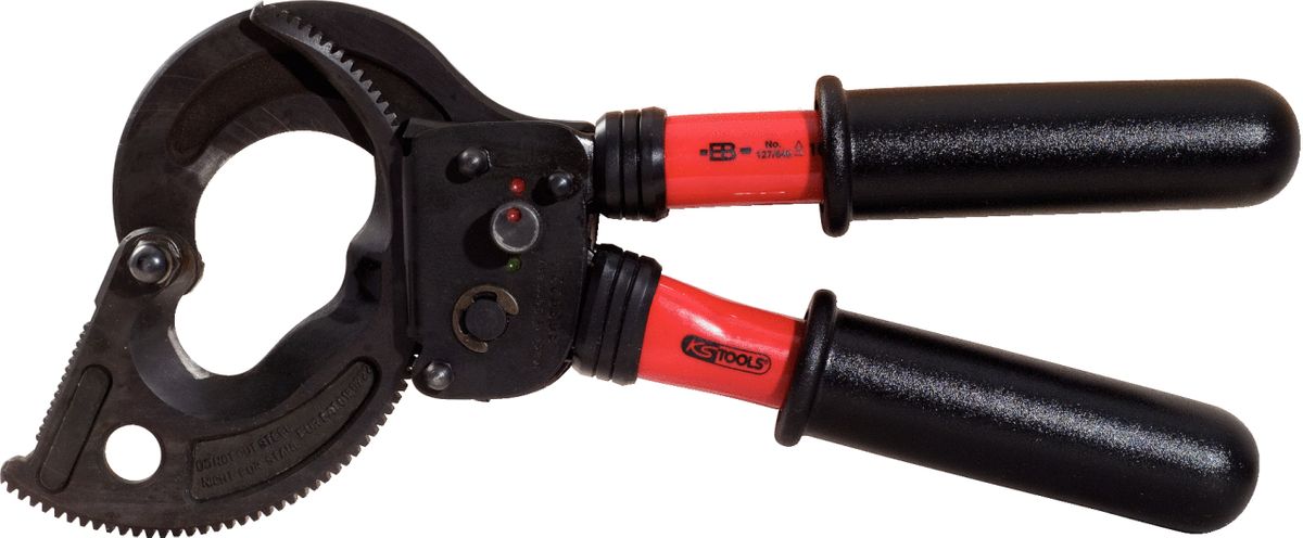 KS TOOLS Cisailles à cliquets avec revêtement isolant, 530 mm ( 117.1249 )