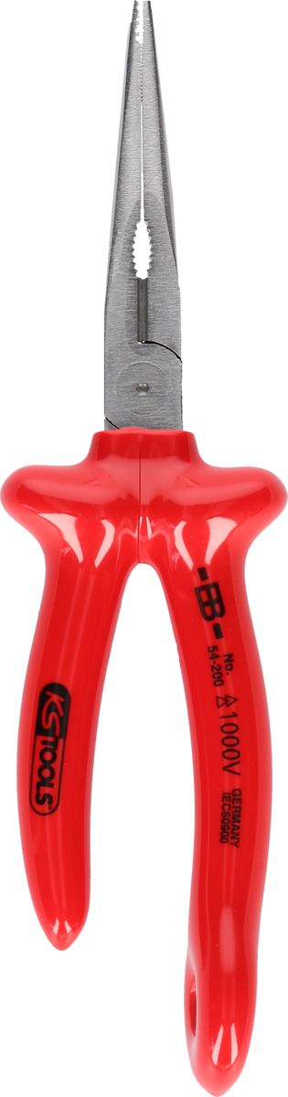 KS TOOLS Pince à bec demi-rond 1000 V avec œillets pour sangle de sécurité ( 117.2203 )