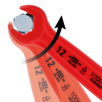 KS TOOLS Clé plate à cliquet avec revêtement isolant, 12 mm ( 117.2264 )