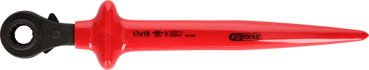 KS TOOLS Cliquet de roue d’engrenage avec isolation protectrice, 13x17 ( 117.2294 )