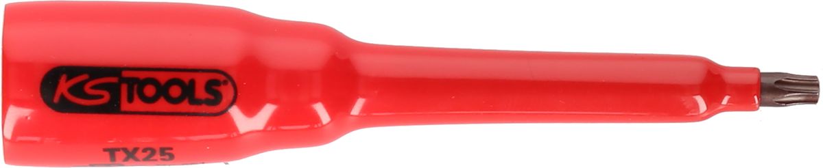 KS TOOLS Douille tournevis 3/8' avec revêtement isolant pour vis Torx, T10, longue ( 117.2462 )