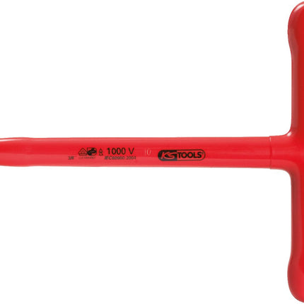 KS TOOLS Clé mâle 3/8' poignée en T avec revêtement isolant, 200 mm ( 117.3820 )