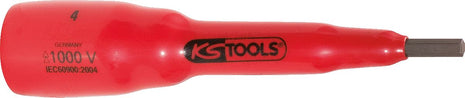 KS TOOLS Douille tournevis 3/8' avec revêtement isolant pour vis à six pans creux, 6 mm, longueur 116 mm ( 117.3869 )